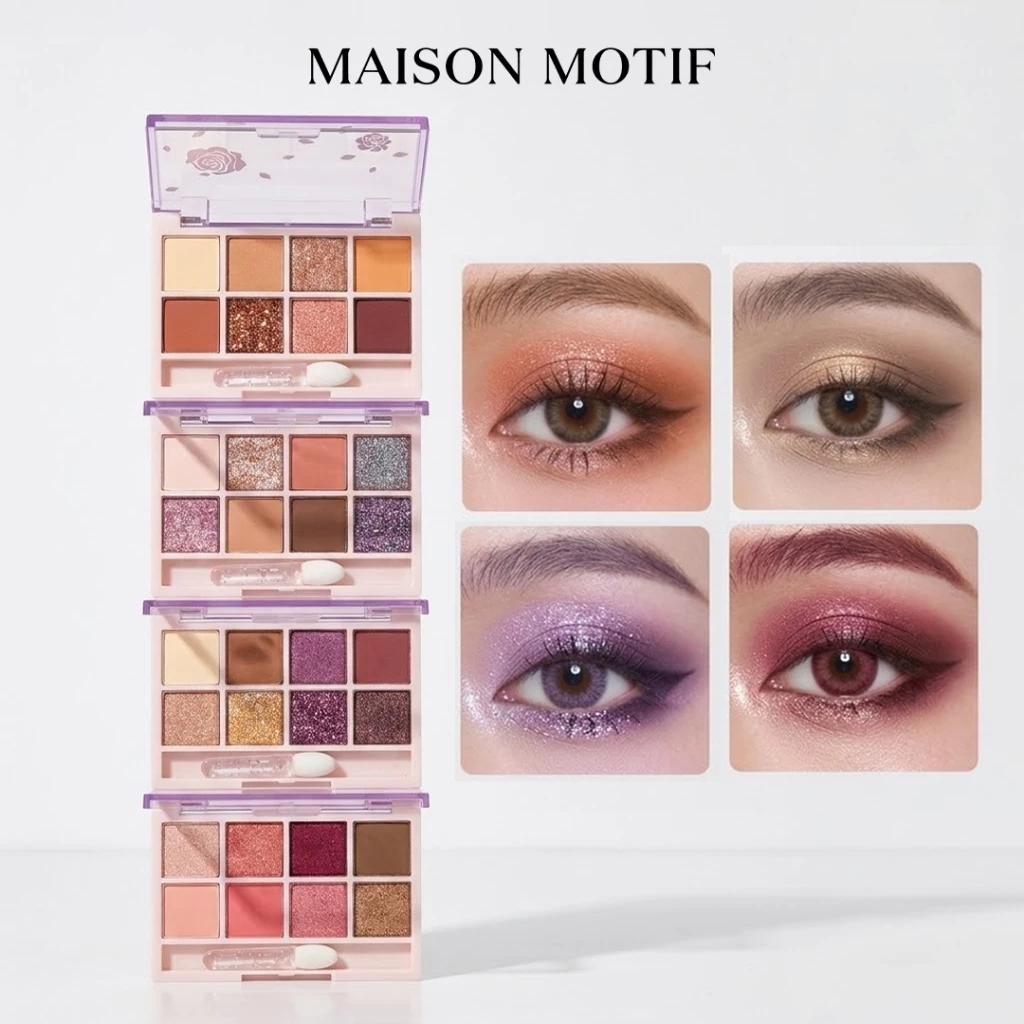 Eyeshadow Palette 8 Warna Matte Shimmer Glitter High Pigment Tahan Lama Riasan Mata Compact Murah 290 5232