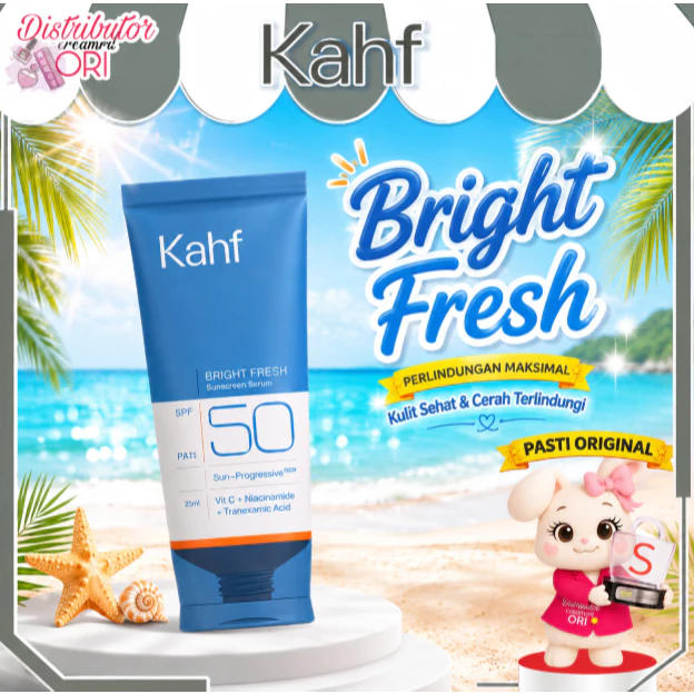 Kahf Bright Fresh Sunscreen Serum SPF 50PA++++ 25ML / Distributor Cream Ori