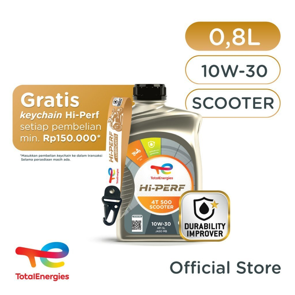 TotalEnergies - Hi-Perf 4T 500 Scooter 10W-30 Oli Motor Matic 0.8L