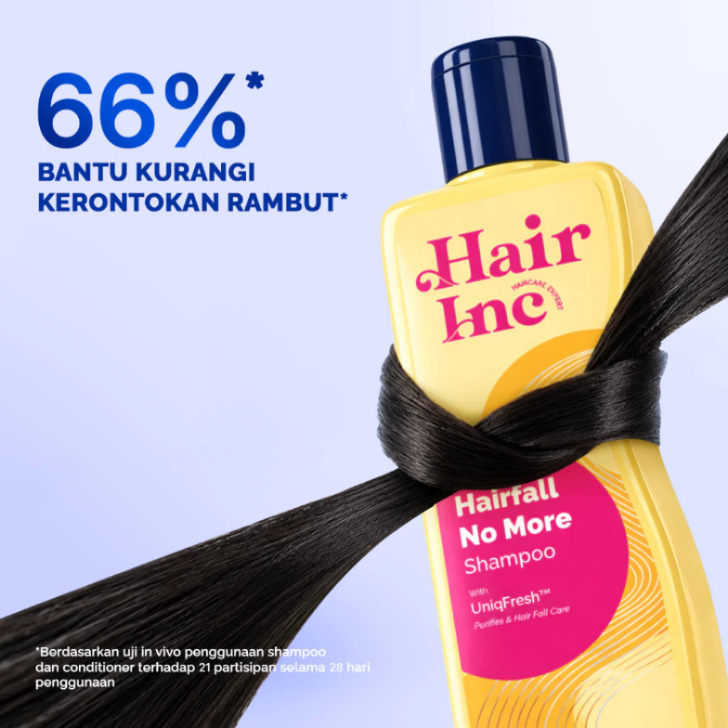 Hair Inc Haircare Expert Hair Fall No More Shampoo 130ml Untuk Rambut / Distributor Cream Ori - Gambar 4
