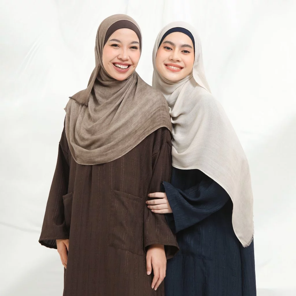 Lozy Hijab - Woody Rayon Crinkle Shawl (Hijab Pashminal Bahan Rayon Viscose Crinkle)
