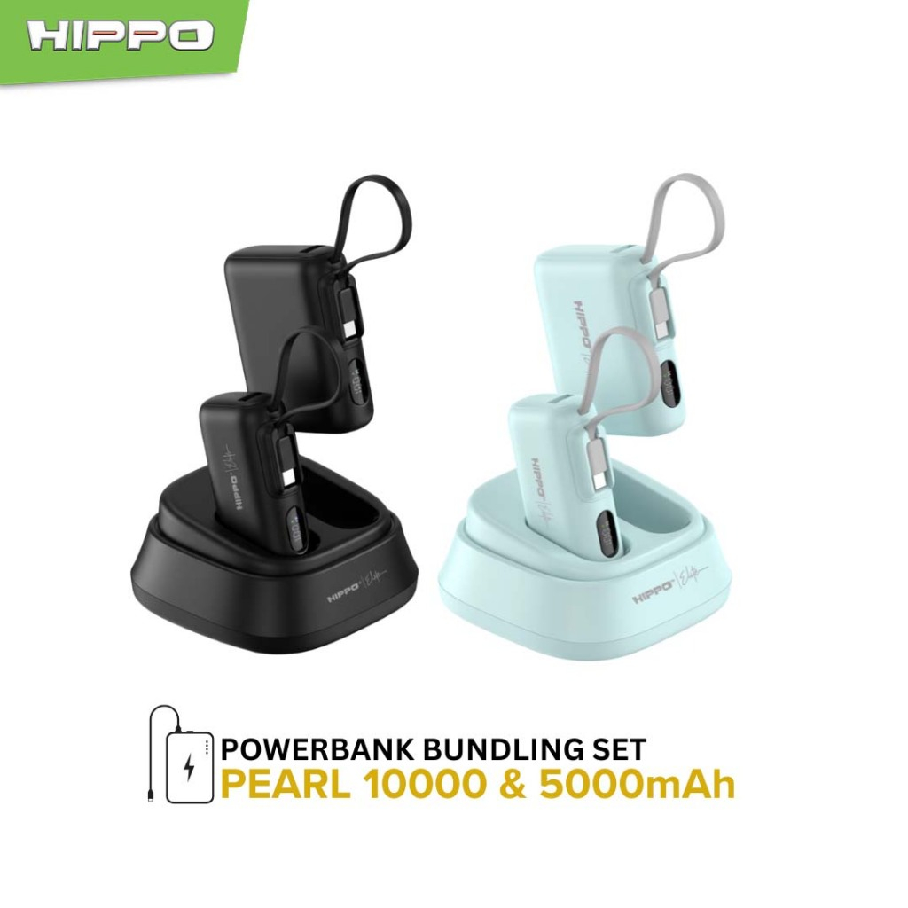 [CCC Certified] Hippo Elite Powerbank Pearl 5000mAh / 10000mAh / Dock Only / Full 1 Set PD 22,5W Power Delivery