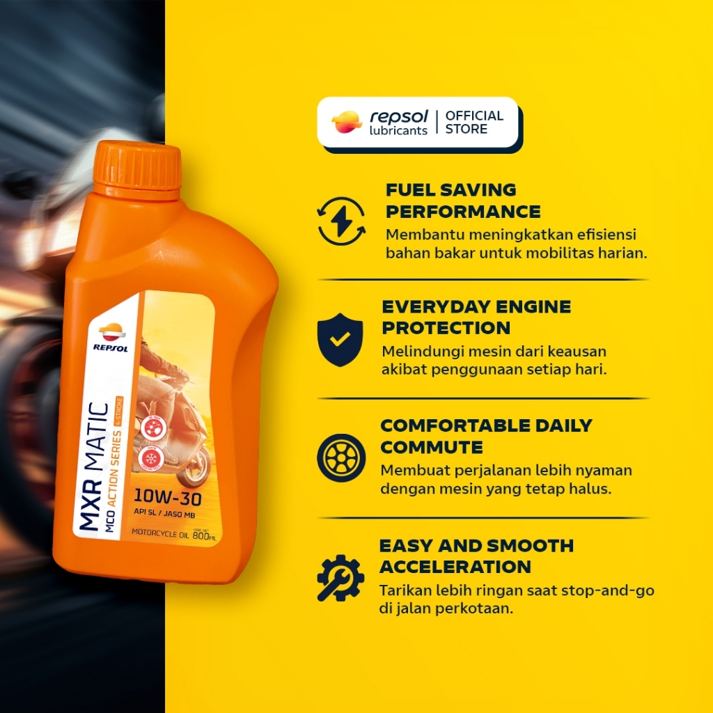 OLI MOTOR REPSOL MXR MATIC SAE 10W-30 - Gambar 2
