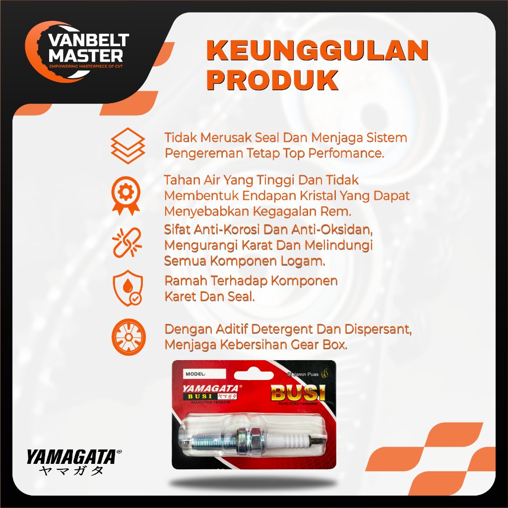 Yamagata Busi Spark Racing Honda Beat Vario Scoopy PCX Genio Deluxe Verza CB CBR ADV Karbu Fi ESP 110/125/150 CPR9EA - Gambar 2