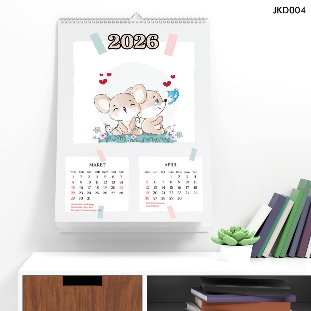2026 Spiral Wall Calendar with Aesthetic Design for Moving Rooms ...