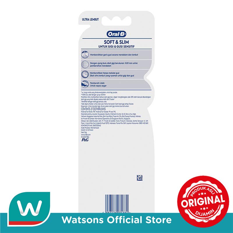Oral-B Sikat Gigi Soft & Slim 3'S 150g - Gambar 3