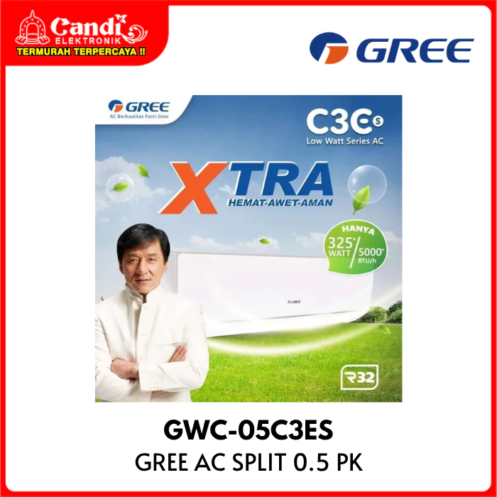 GREE Air Conditioner AC Split 0,5 PK Deluxe Low Watt GWC-05C3ES - Gambar 3