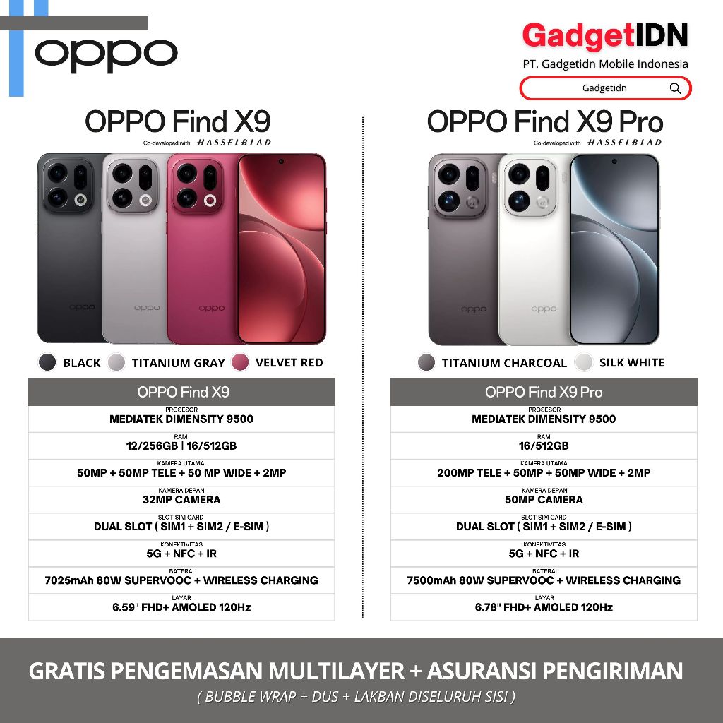 OPPO Find X9 Pro 16/512GB GARANSI RESMI OPPO - Gambar 3