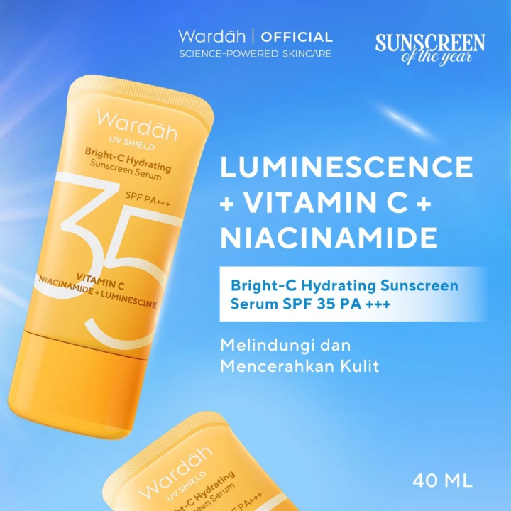 Wardah UV Shield Essential Sunscreen Gel SPF 35 PA+++ 40ml - Semua Jenis Kulit / Merah Jingga Official - Gambar 2