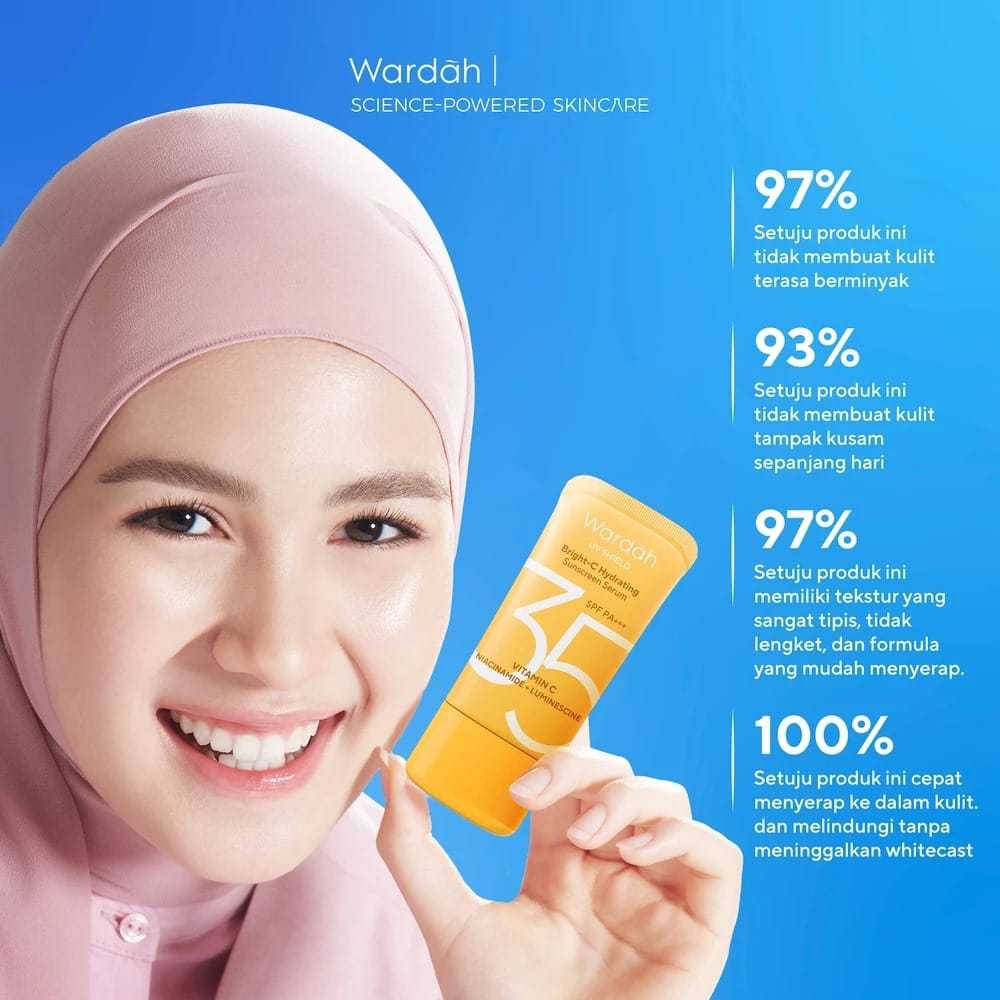 Wardah UV Shield Essential Sunscreen Gel SPF 35 PA+++ 40ml - Semua Jenis Kulit / Merah Jingga Official - Gambar 4