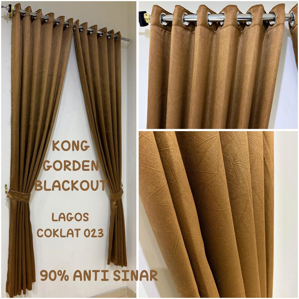 KONG GORDEN BLACKOUT 100% dan 90% EMBOS PREMIUM GORDENG HORDENG TIRAI GORDYN - Gambar 3