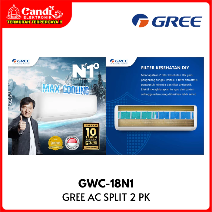 GREE Air Conditioner AC Split 2 PK Deluxe Standard GWC-18N1 - Gambar 2