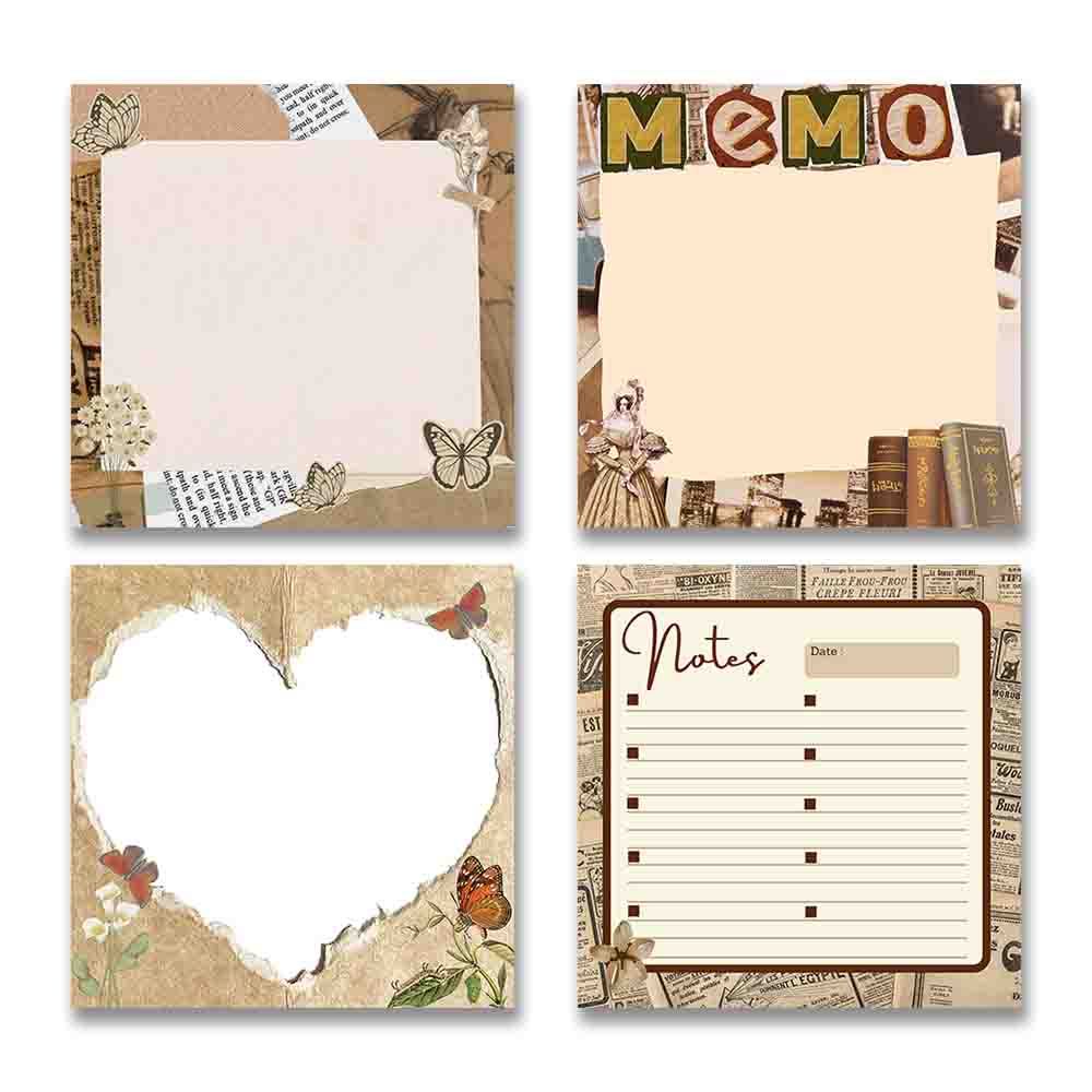 Mini Paper Poster Notepad Memo Notebook Light Practical Vintage ...