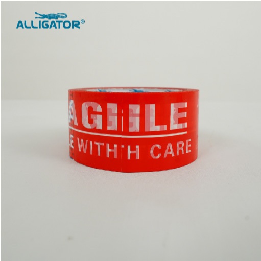 Alligator Lakban Fragile Tape Red 48mm x 50m - Gambar 3