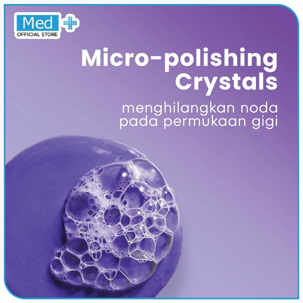Med+ Purple Whitening Toothpaste 100g / Pasta Gigi / Dental Clean / Gum Safe / Odol Gusi / Pro Clean Formula Memutihkan - Gambar 4