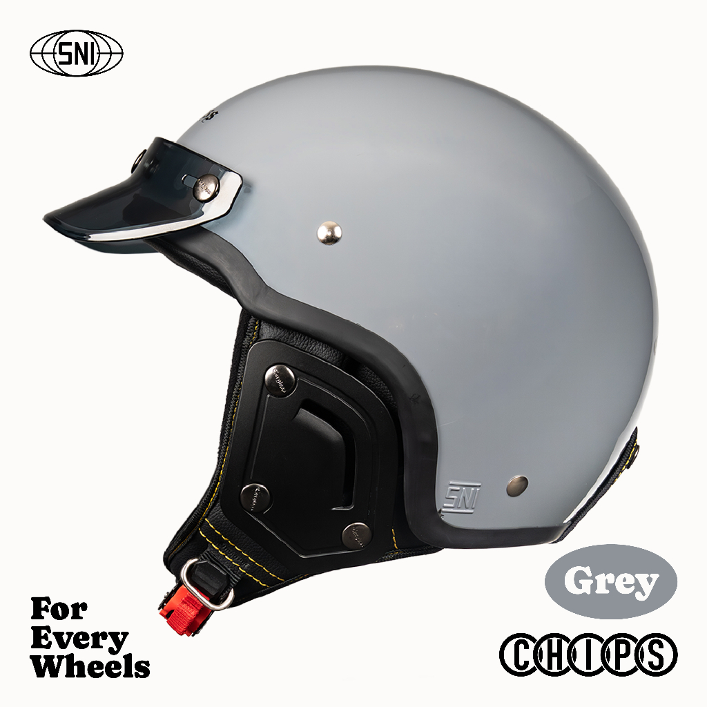 Cargloss CFS Chips Retro Helm Half Face - Dark Grey