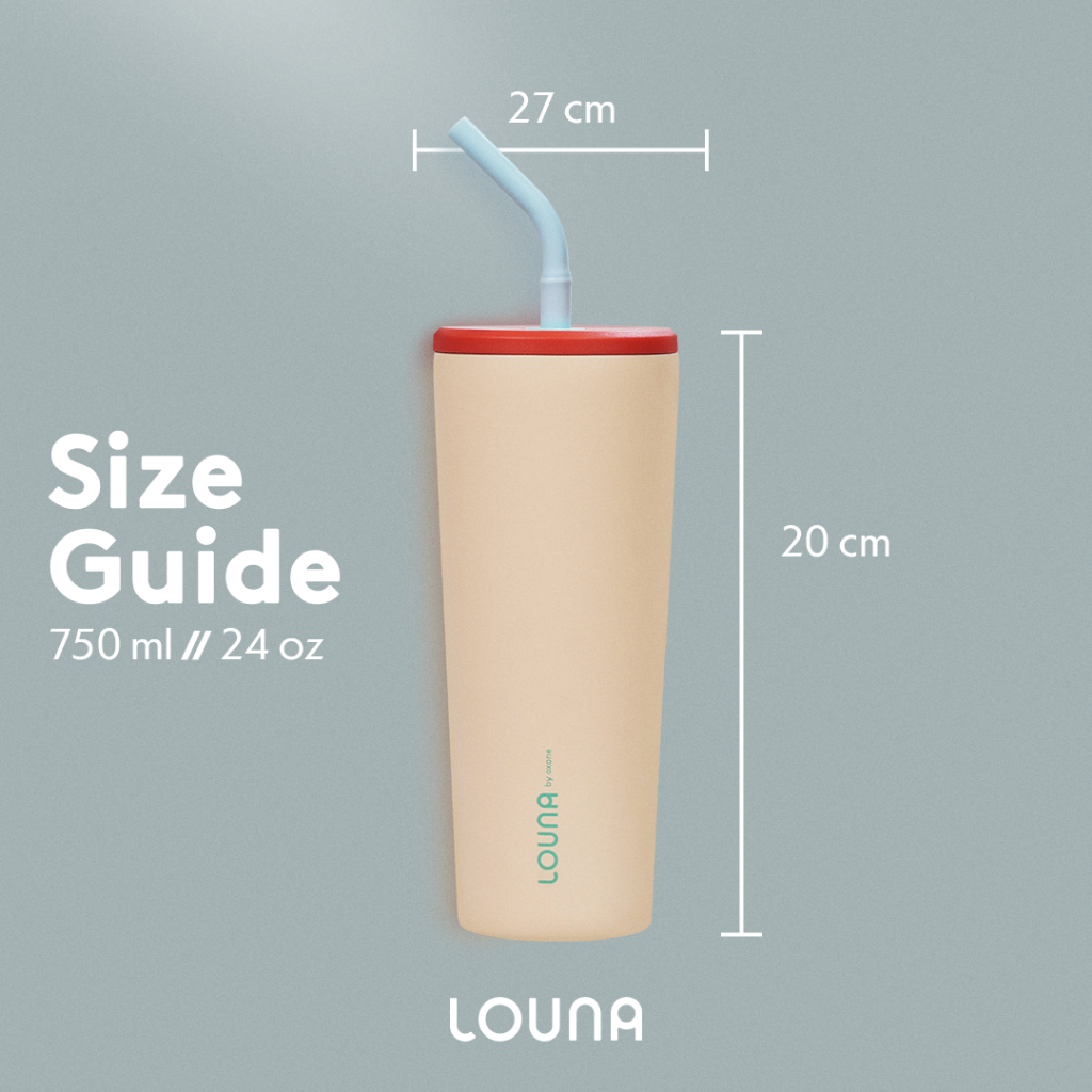 Louna LO812 Handee Tall Tumbler – 750ml (Sandstone / Lagoon / Sage) - Gambar 2