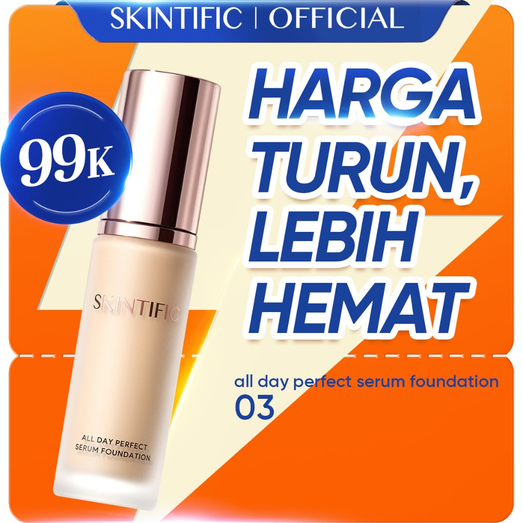 Skintific All Day Perfect Serum Foundation Long-Lasting Flawless Coverage