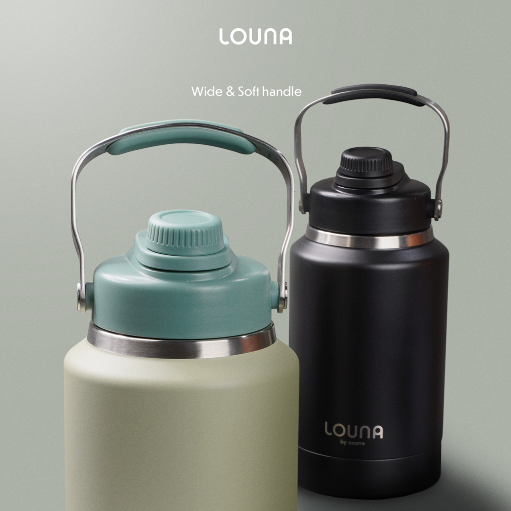 Louna LO002 JumboTREK Stainless Steel Water Bottle with Bottom Compartment – 64oz 1800ml - Gambar 3