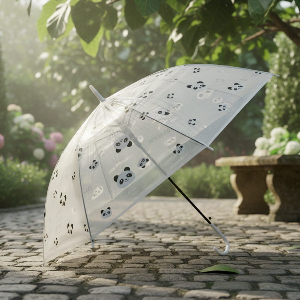 Payung Lipat Tongkat Motif Boneka Umbrella Bahan PVC - Gambar 3