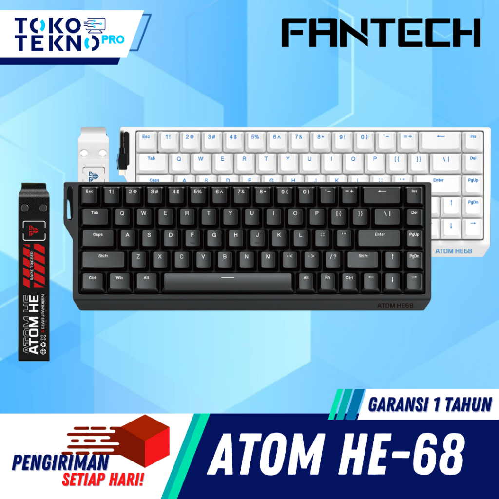 FANTECH AtomHE68 / Atom HE-68 / Atom HE 68 MK811/ MK-811 Gaming Keyboard Wired 8K Magnetic Switch