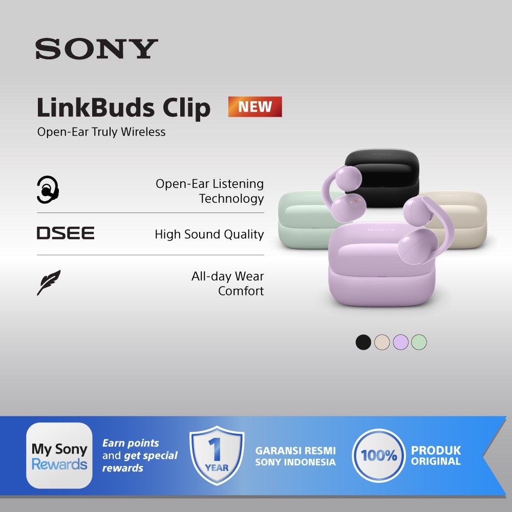 SONY LinkBuds Clip Open-Ear Truly Wireless