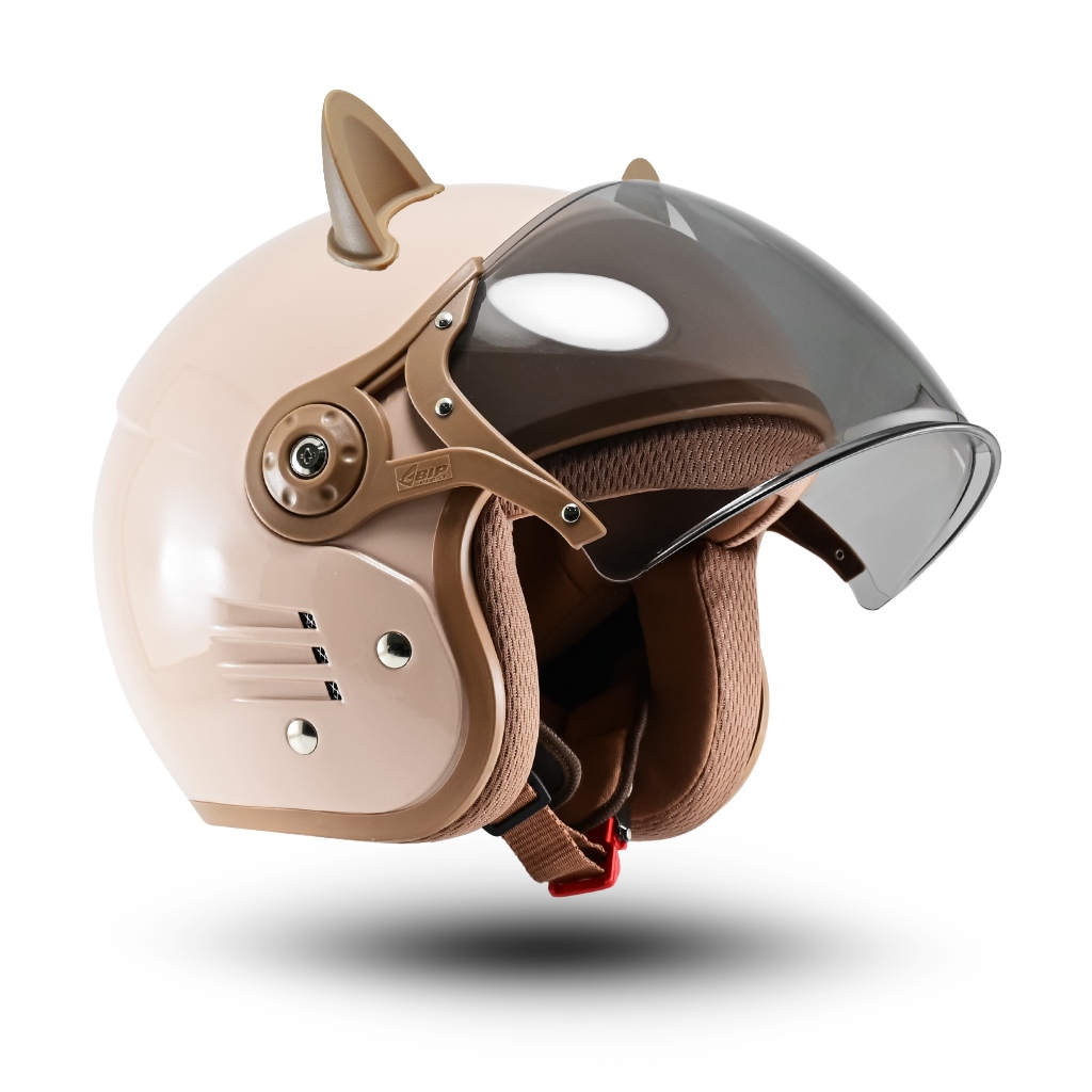 Helm Bipplast Bogo Retro Fantasy V2 dengan Kuping Kucing SNI