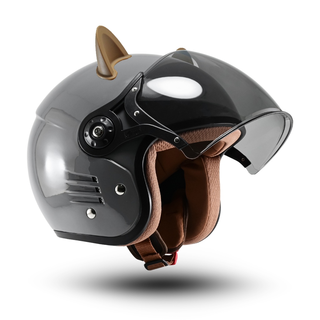 Helm Bipplast Bogo Retro Fantasy V2 dengan Kuping Kucing SNI - Gambar 4
