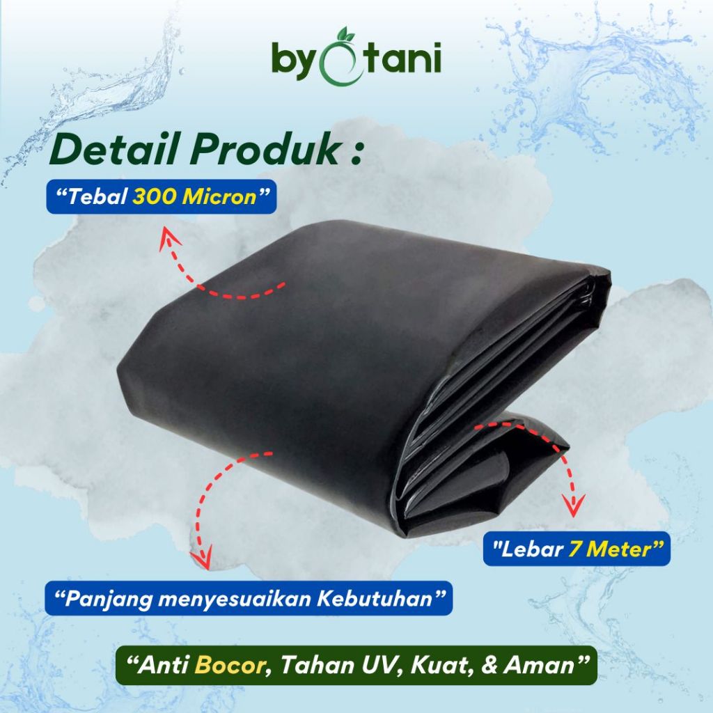 Plastik HDPE Geomembrane Tebal 300 Micron Lebar 7 Meter - Gambar 3