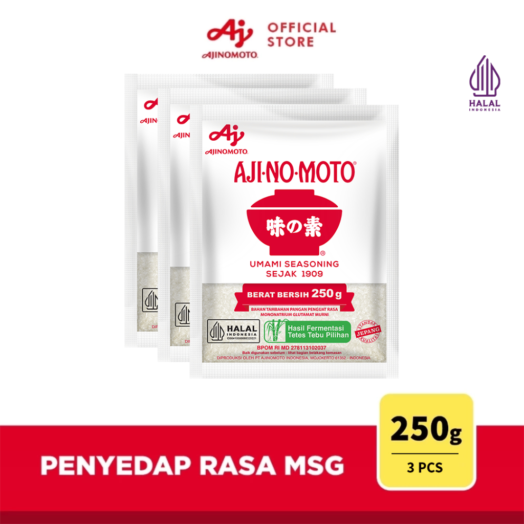 AjinomotoÂ® Penyedap Rasa MSG 250G 3pcs Umami