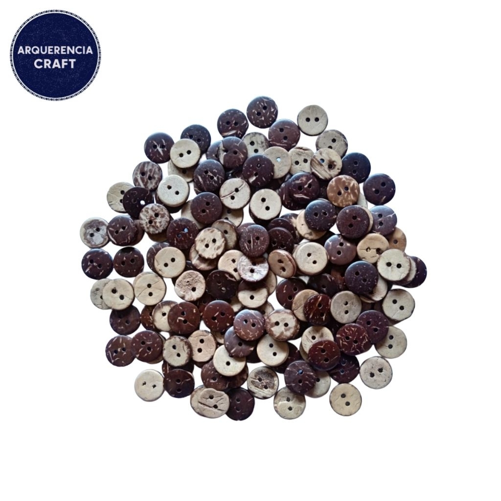 10 Pcs 11 mm Coconut Shell Buttons | Shopee Singapore