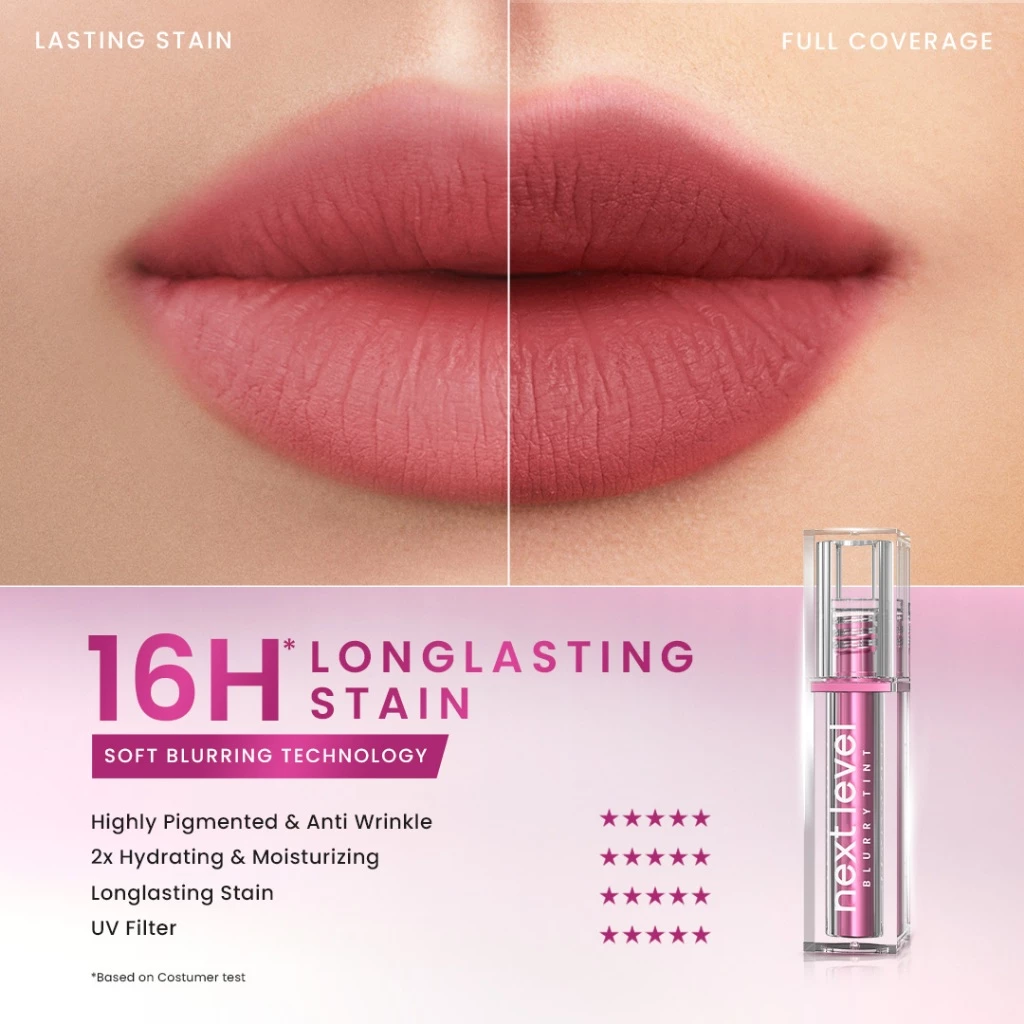 [NEW SHADES] Hanasui Next Level Blurry Tint - Lip Tint Watery To Blur Lightweight Tahan Lama Velvet Finish Powdery Tint Blurring Effect Stain Lasting Up to 8H Lip Stain Lipgloss Liptint Lipstik Lipcream Lip Matte Makeup Official Store - Gambar 2