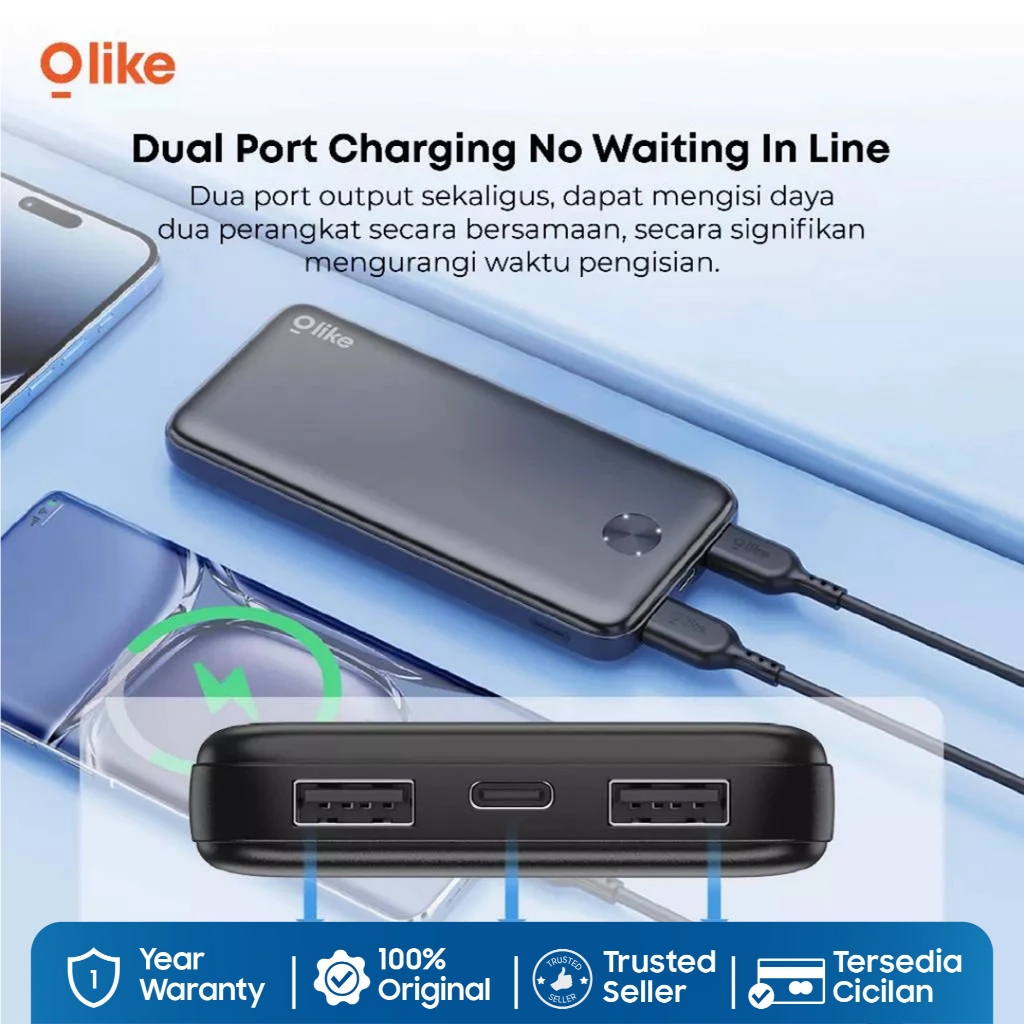 OLIKE Powerbank CCC ( T170 -1W ) 10.000 mAh 2.1A Dual Port USB - Gambar 4