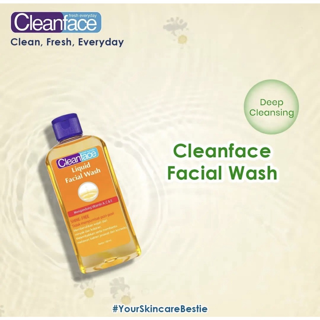 Cleanface Facial Wash 130ml / Merah Jingga Official - Gambar 4