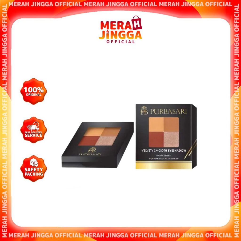 Purbasari Velvet Smooth Eyeshadow - 01 GOLD DESERT NEW / Merah Jingga Official
