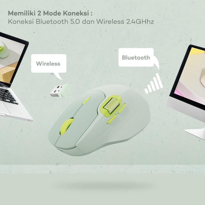 RAPOO MT560 / MT-560 / MT 560 Multi-mode Wireless Mouse With Thumb Wheel / Side Scroller - Gambar 4