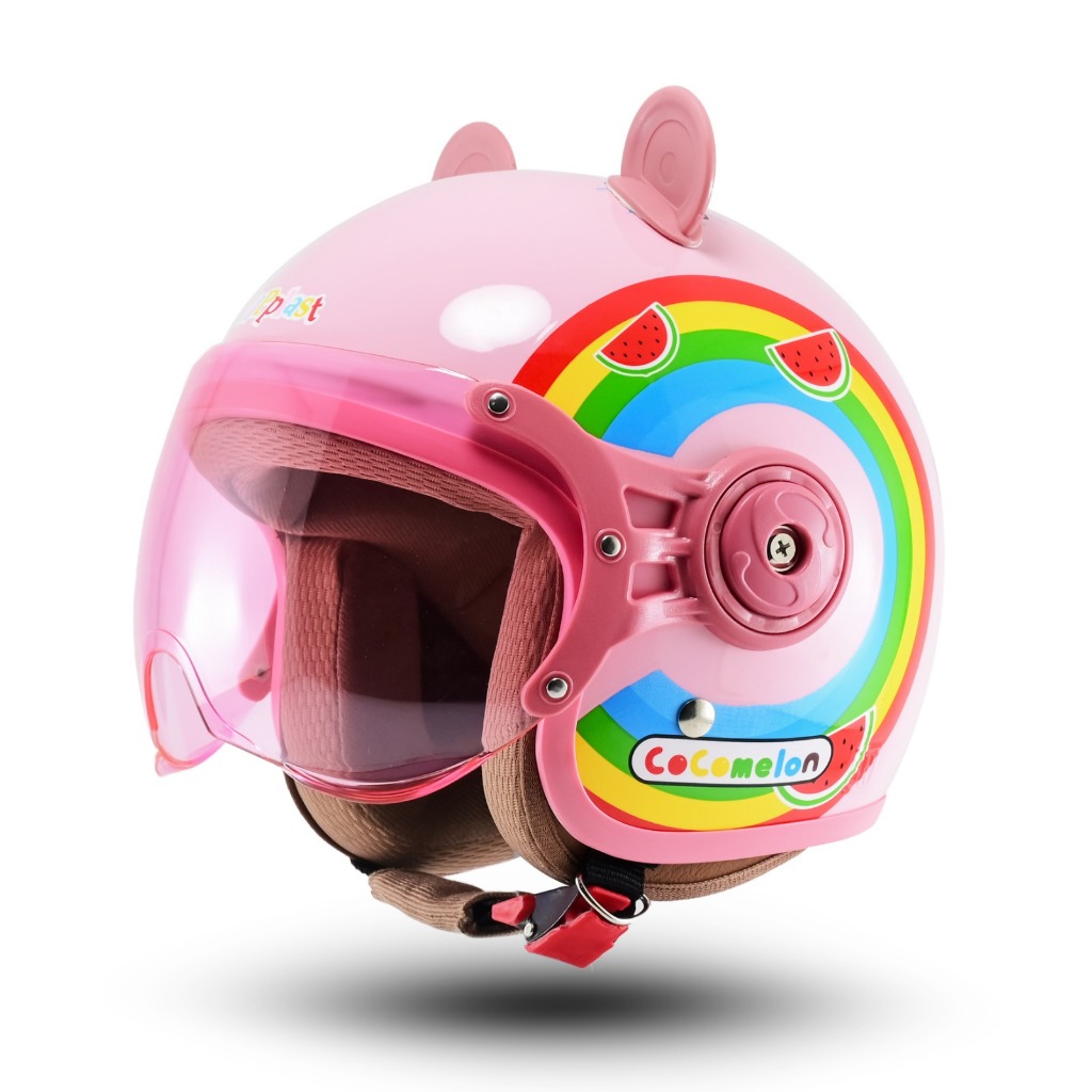 Helm Anak BIP PLAST Helm Anak Retro Pilot Karakter Duck Kaca Pilot