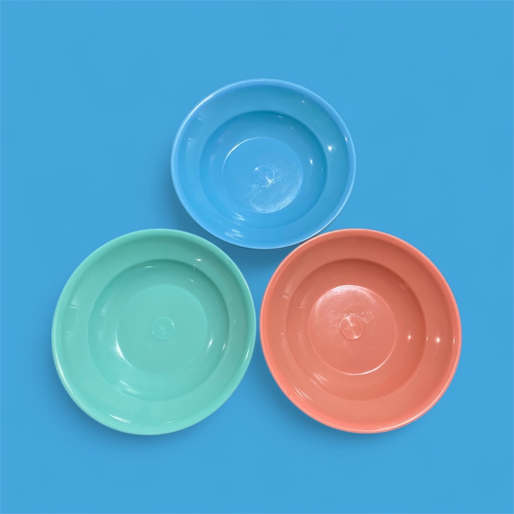 PUSAT17 PIRING PREMIUM LUSINAN UKURAN 5 PIRING LUSINAN 5 INCI 14.5CM 12PCS FOOD GRADE PIRING MAKAN PLASTIK BPA FREE PIRING LUSINAN PIRING SAJI BULAT BERKUALITAS PERLENGKAPAN DAPUR PLATE - Gambar 2