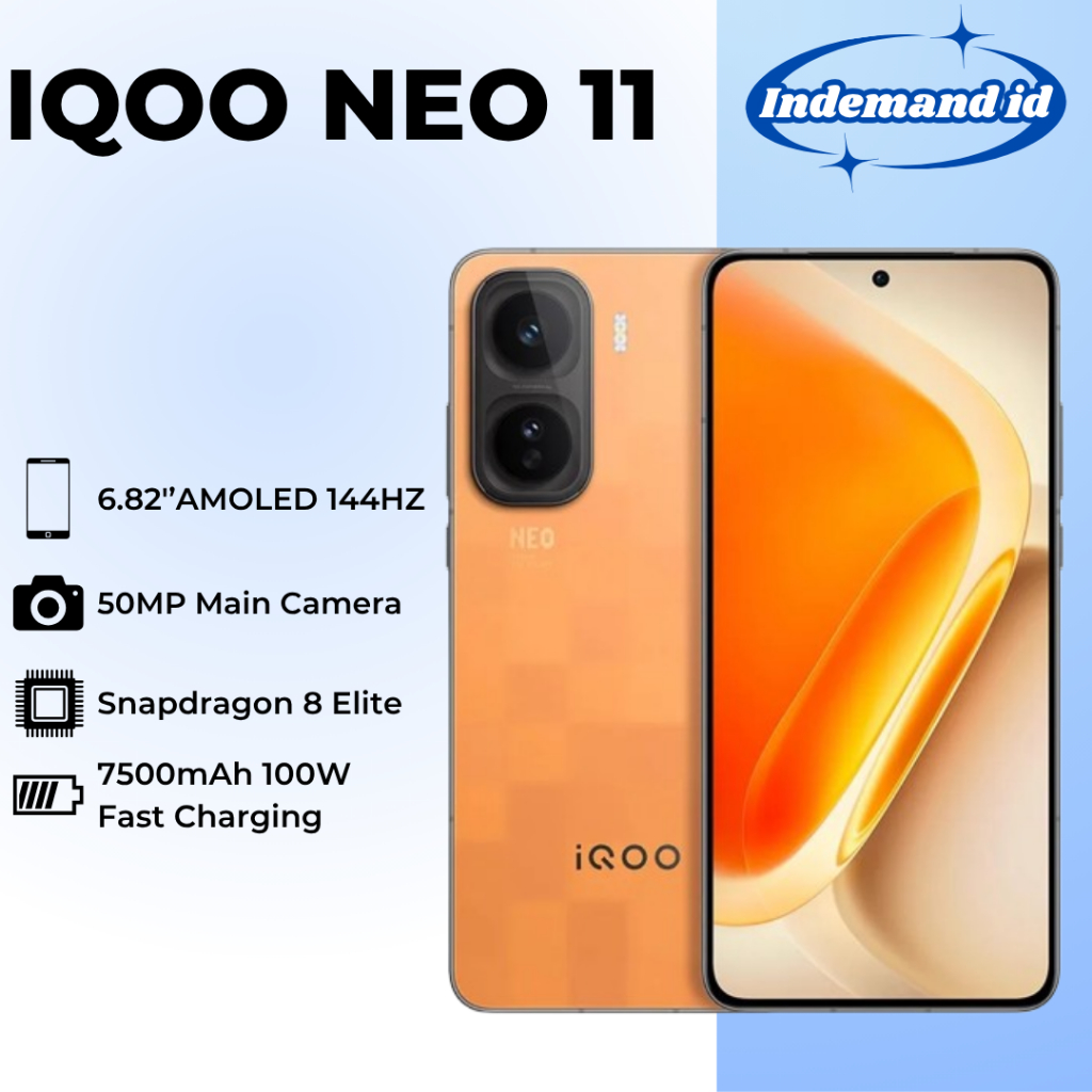 IQOO Neo 11 5G 6.82"AMOLED 144HZ Snapdragon 8 Elite 7500mAh 100W