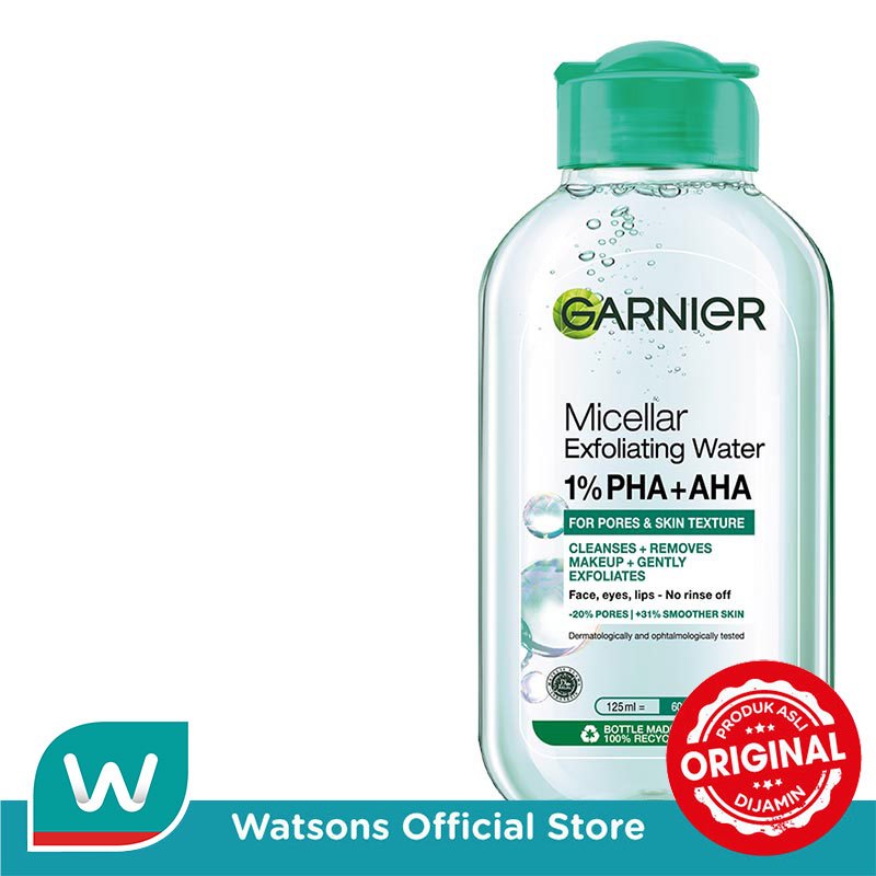 Garnier Micellar Peeling Water 1% AHA + PHA 125ml - Gambar 3