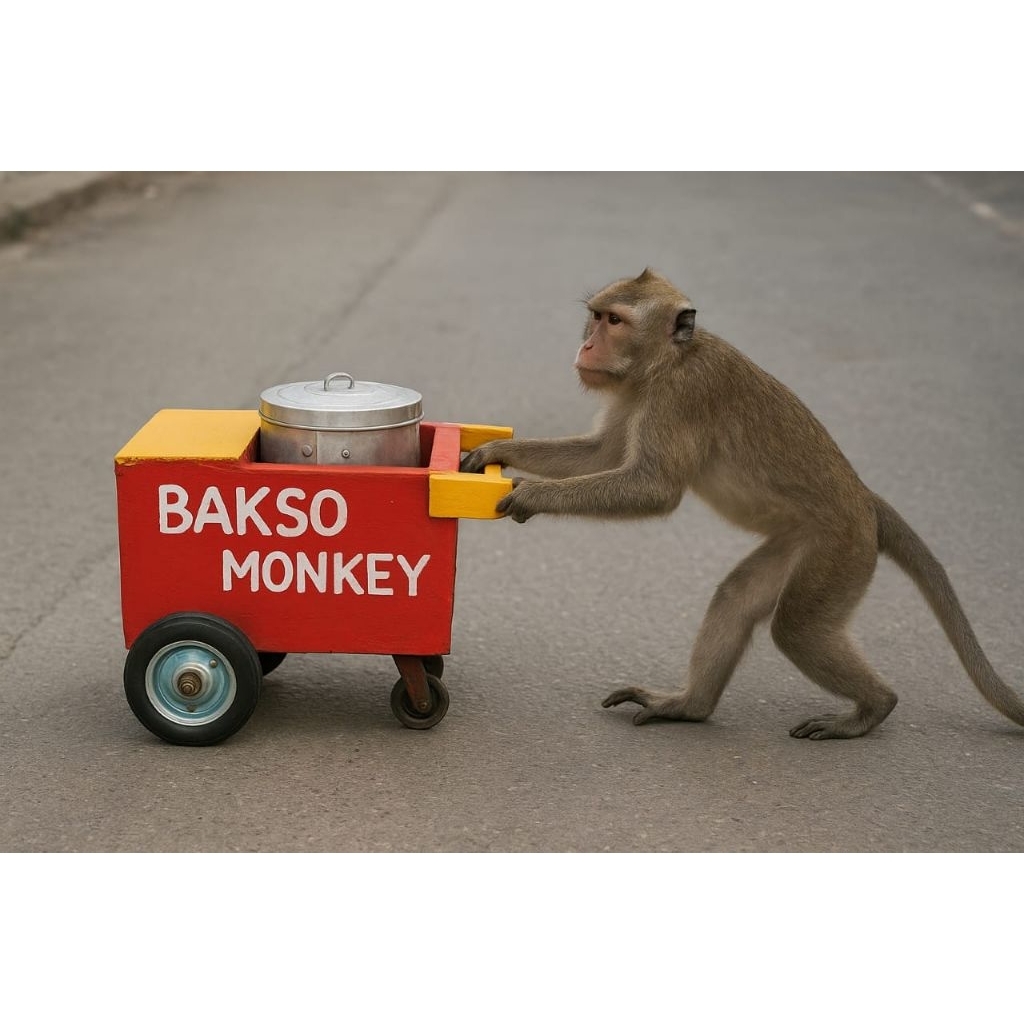 Monkey animal toys monkey/ (Meatball cart) | Shopee Singapore