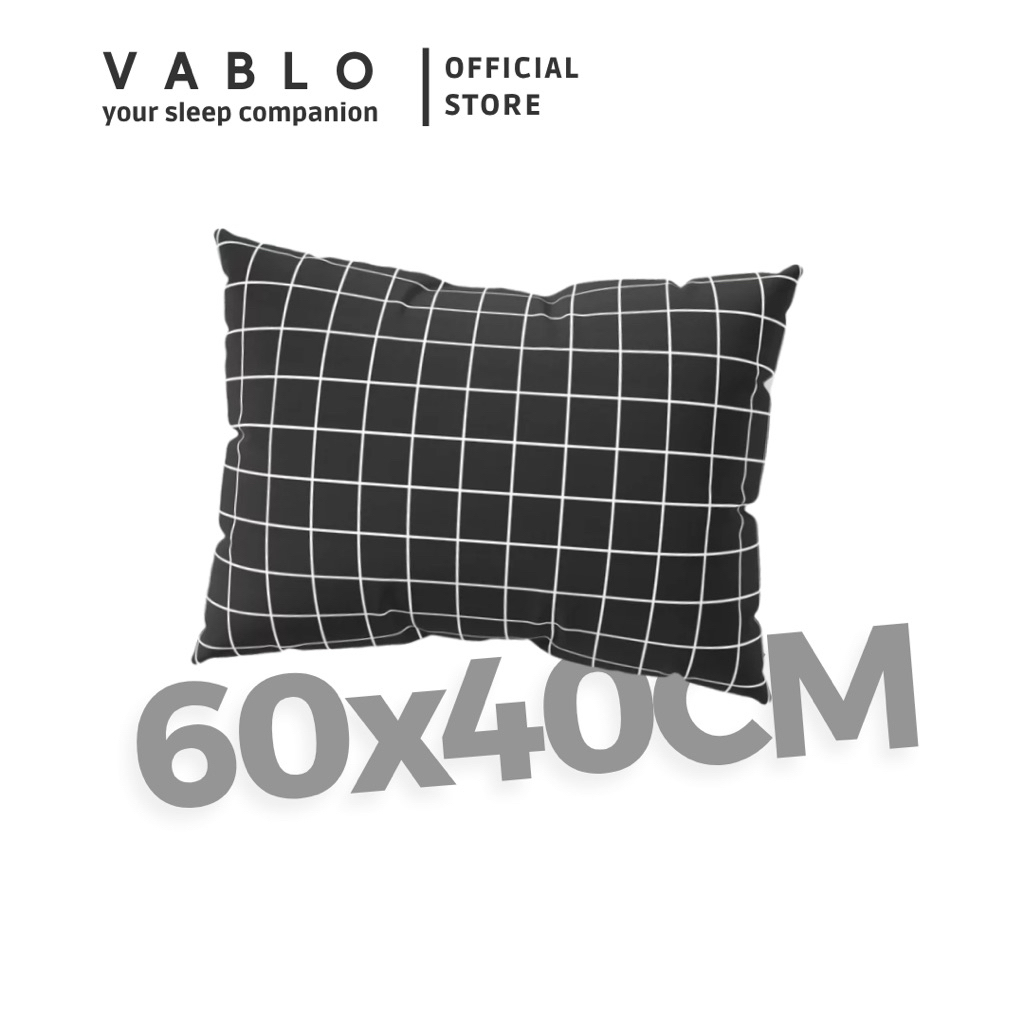 PROMO Viola bantal monochrome memory foam - 1pcs - motif hitam - cover premium microtencel - bantal memory foam shreded - Gambar 3