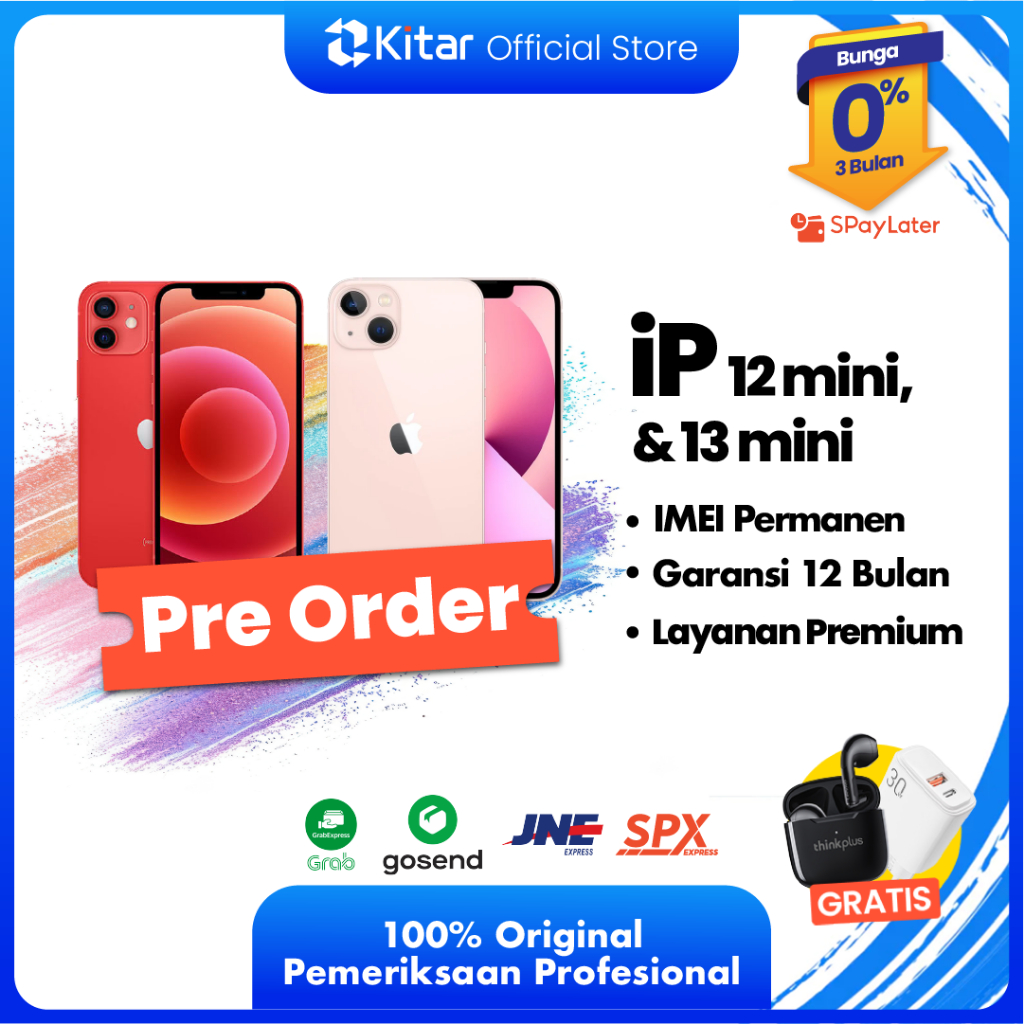 EX IBOX iPhone 12 Mini / 13 Mini ex iBox IMEI Permanen Garansi 12 Bln 100% Original Second iPhone FULLSET 64GB 128GB 256GB 512GB