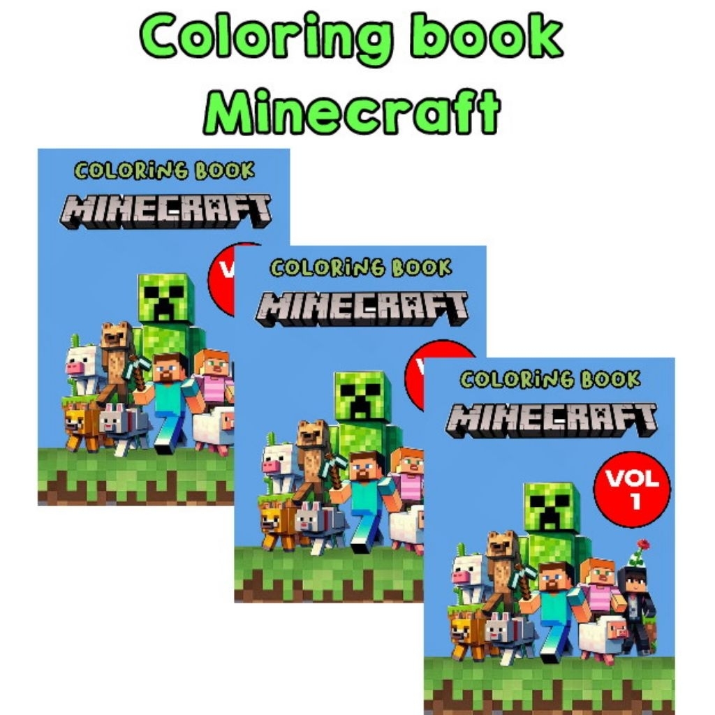 Roblox Coloring book/ Coloring book minecraft contents 12 pages size a5 ...