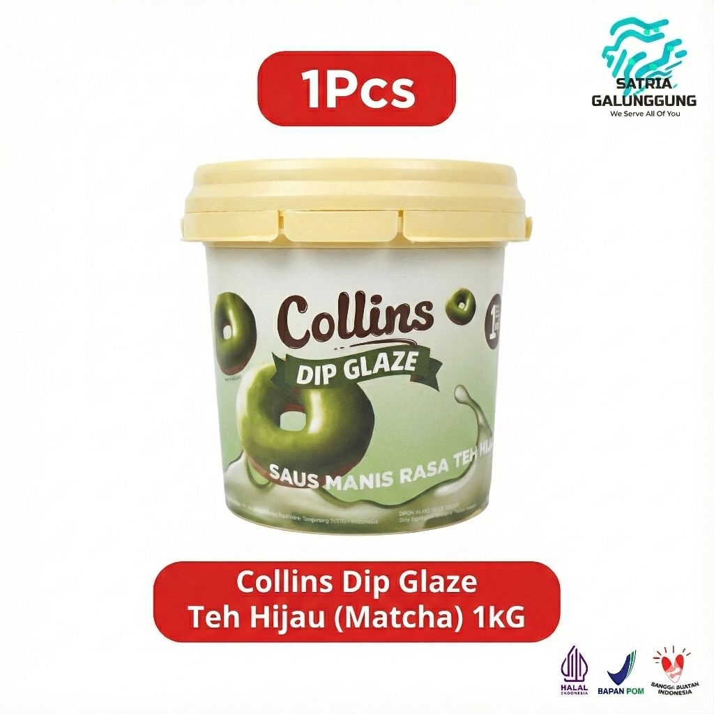 HIJAU Collins Dip Glaze Green Tea 1KG - Matcha Flavored Donut Glaze ...