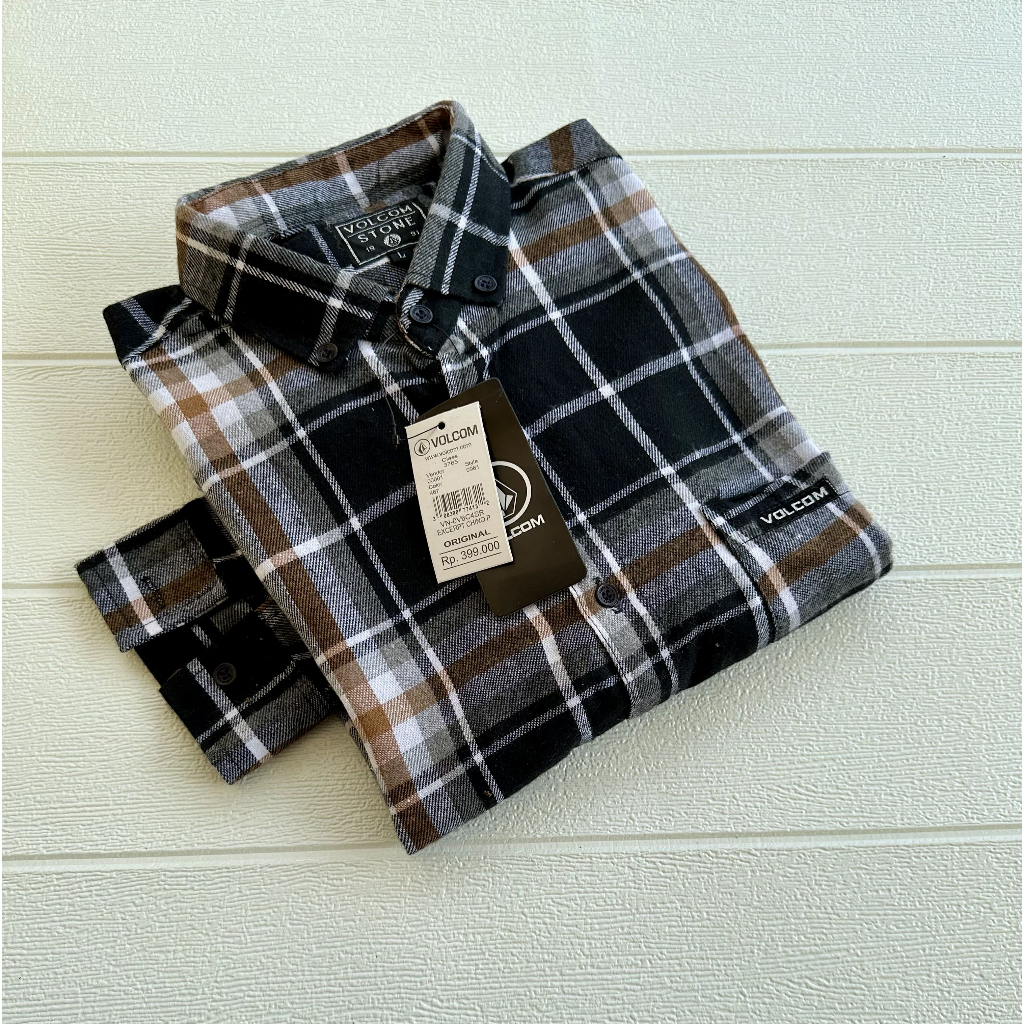 KEMEJA Men's basic wool flannel shirt, regular fit, unisex | Shopee ...