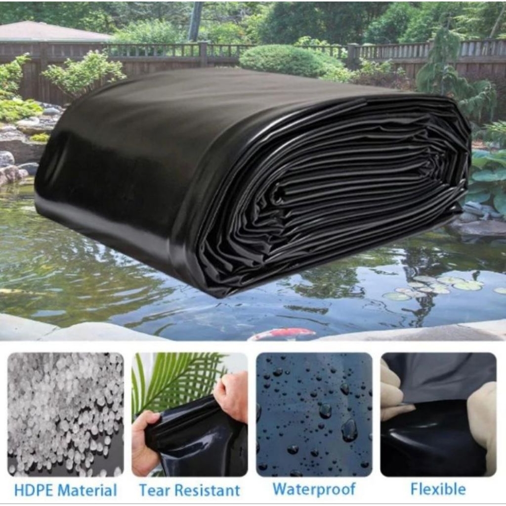HDPE GEOMEMBRAN PLASTIK PENGGANTI TERPAL TEBAL 300 MICRON LEBAR 6 METER PANJANG PILIH VARIAN - Gambar 4