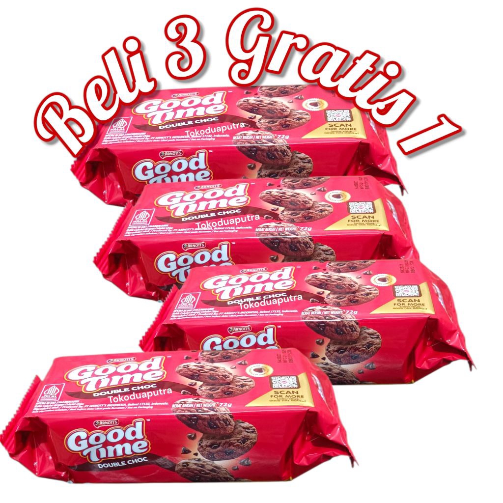 Good Time Double Choco 72 Gr Buy 3 get 1 free /Cookies Arnotts Good ...