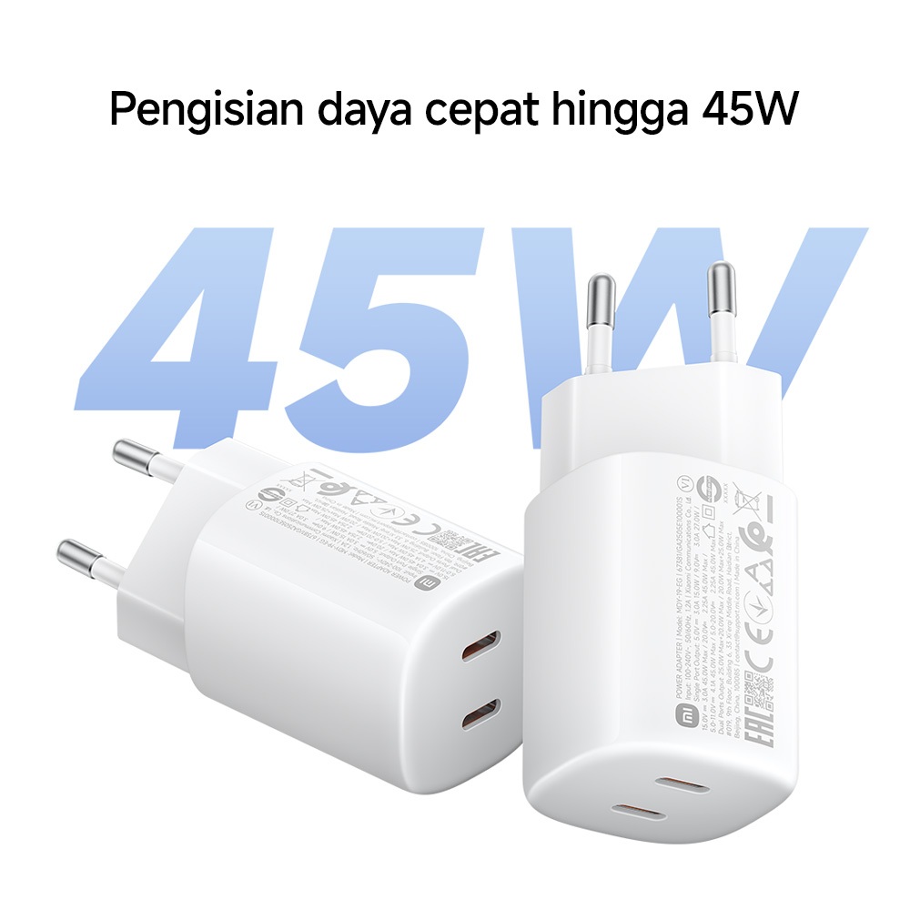 Xiaomi 45W Nano Turbo Charging Power Adapter (2-Port) - Gambar 3