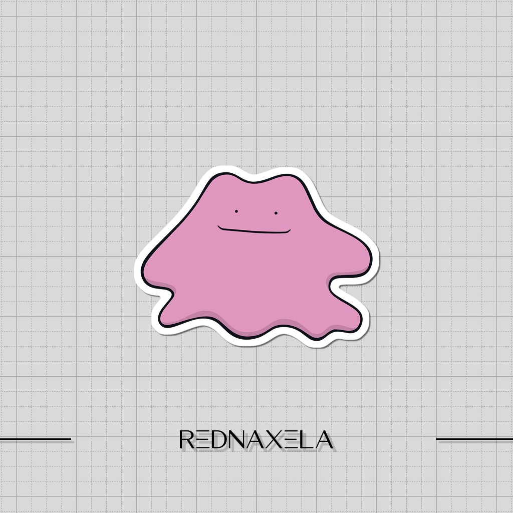 Ditto Pokemon Logo Vinyl Stickers Suitcase Stickers Outdoor Laptop ...